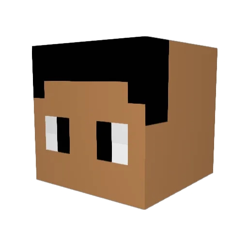 davaxx Minecraft avatar head, 3D render