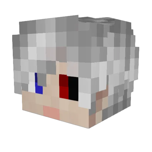 davcahamr Minecraft avatar head, 3D render