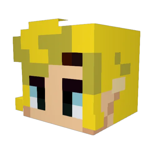 davdasd Minecraft avatar head, 3D render
