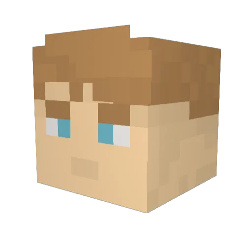 davdio Minecraft avatar head, 3D render