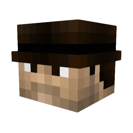 dave3679 Minecraft avatar head, 3D render
