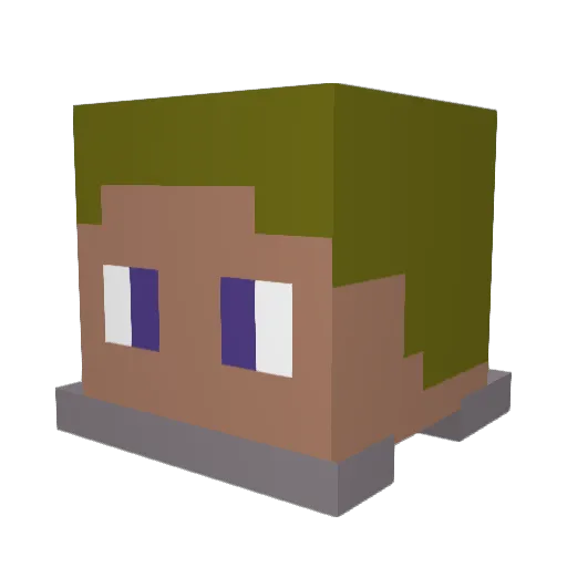 dave_gibson Minecraft avatar head, 3D render