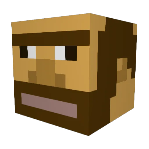 dave_mce Minecraft avatar head, 3D render