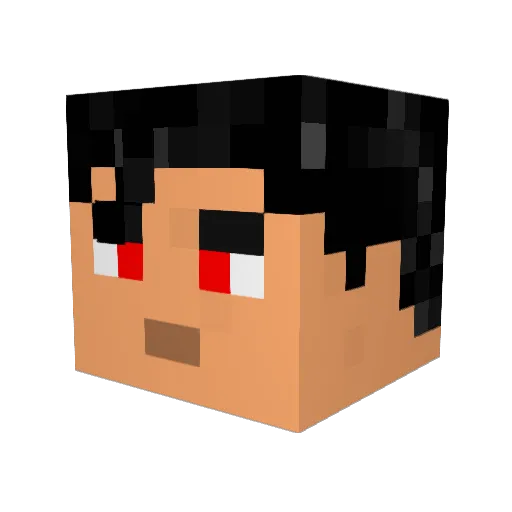 davechen Minecraft avatar head, 3D render
