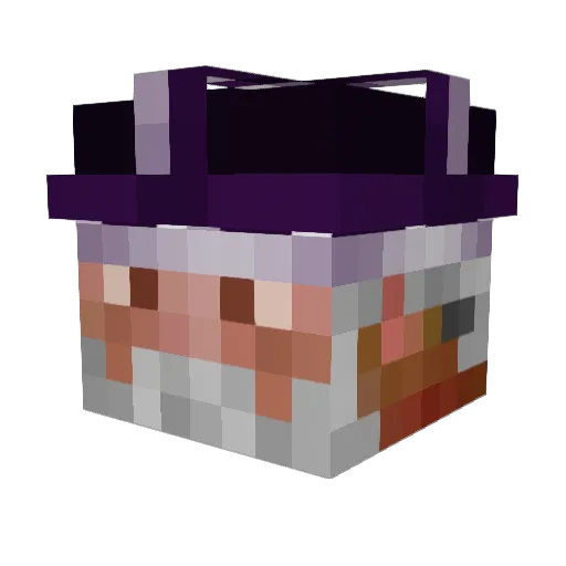 davedad Minecraft avatar head, 3D render