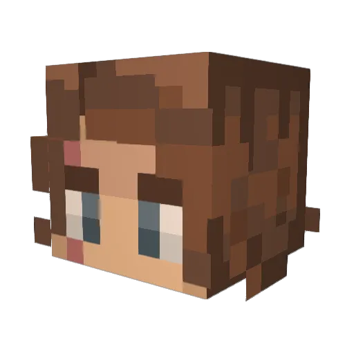 davees Minecraft avatar head, 3D render
