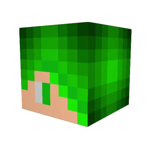 davejung Minecraft avatar head, 3D render