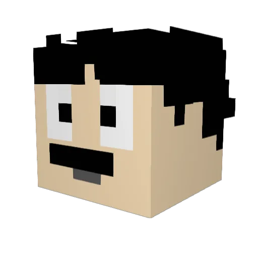 daveplayer1 Minecraft avatar head, 3D render