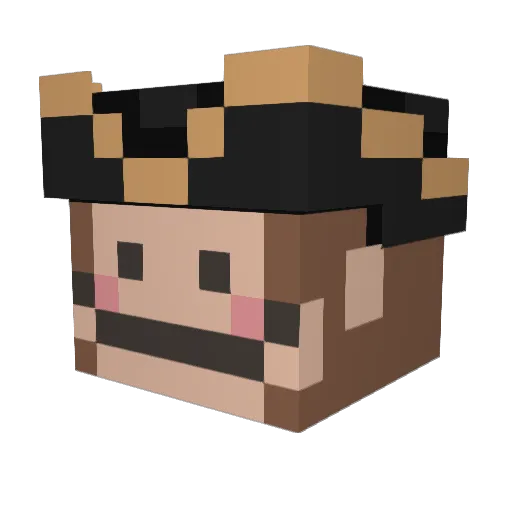 davesonfriznedfl Minecraft avatar head, 3D render