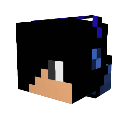 davess Minecraft avatar head, 3D render