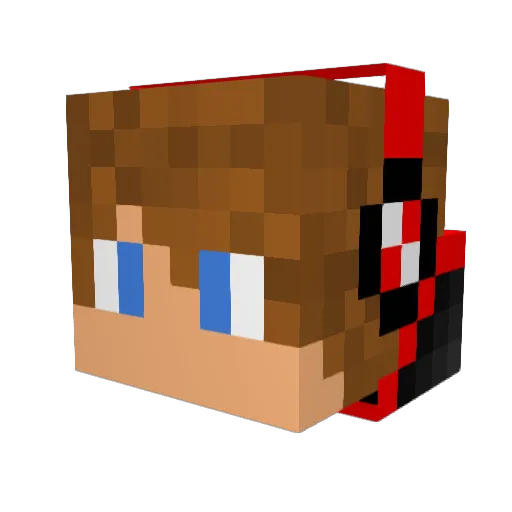 davetenone Minecraft avatar head, 3D render