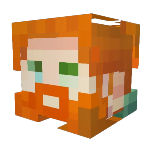 davetunni Minecraft avatar head, 3D render