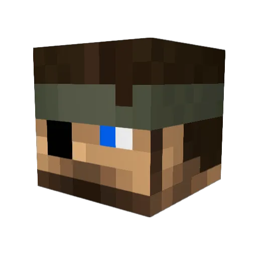 davex7 Minecraft avatar head, 3D render