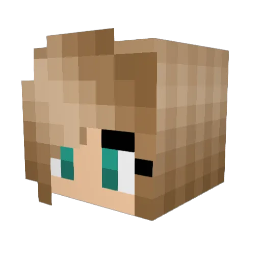 daveygang Minecraft avatar head, 3D render