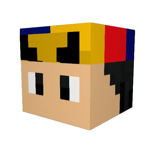 davibert_ Minecraft avatar head, 3D render