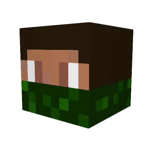david407 Minecraft avatar head, 3D render