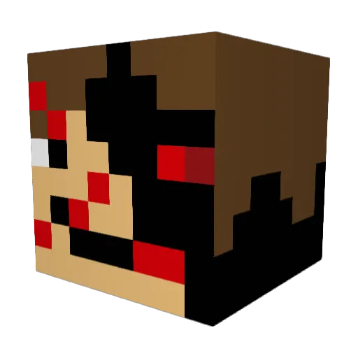 david445k Minecraft avatar head, 3D render