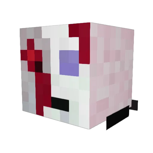david_com_ Minecraft avatar head, 3D render