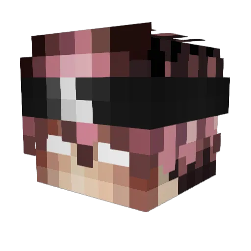 david_huhh Minecraft avatar head, 3D render