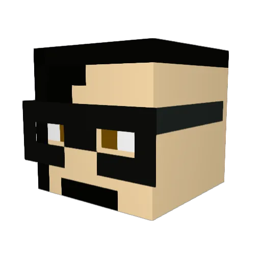 david_obg Minecraft avatar head, 3D render