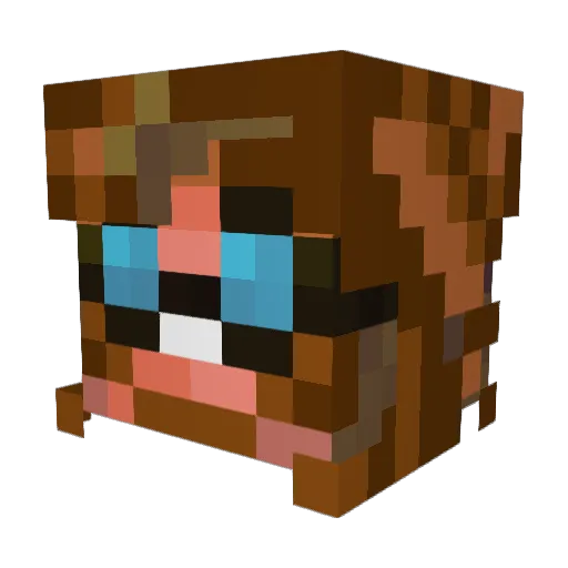 david_powell Minecraft avatar head, 3D render