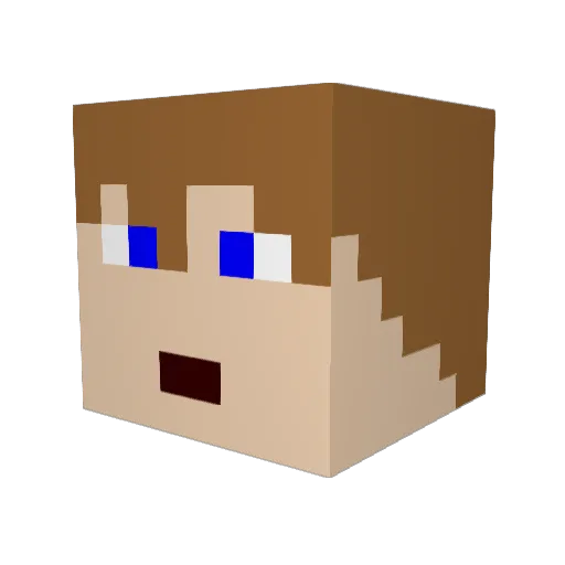 davidbcool Minecraft avatar head, 3D render