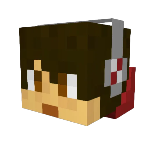 davidbibo Minecraft avatar head, 3D render