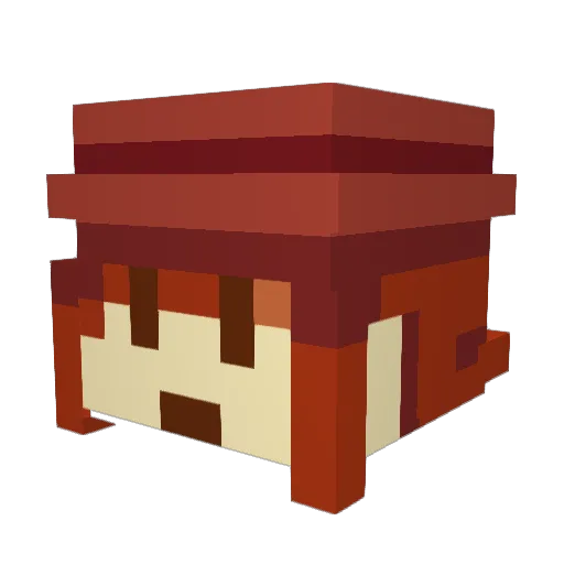 davidclays Minecraft avatar head, 3D render