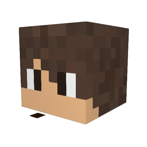 davidcn Minecraft avatar head, 3D render