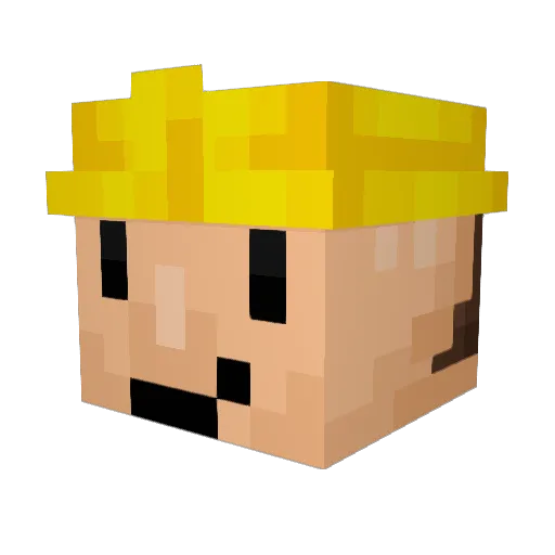 davidedee Minecraft avatar head, 3D render
