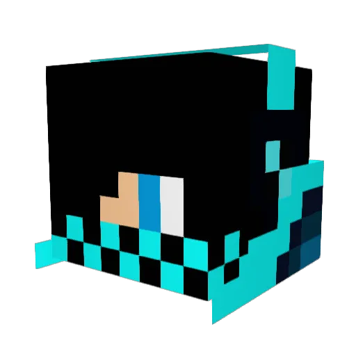 davidek12TV Minecraft avatar head, 3D render