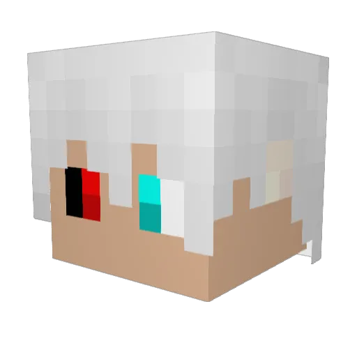 davidetuffa Minecraft avatar head, 3D render