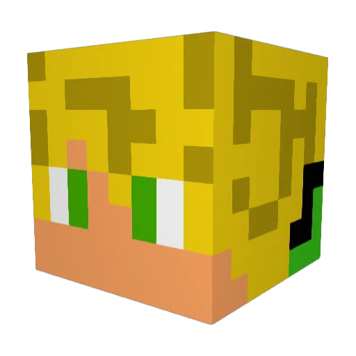 davidf470 Minecraft avatar head, 3D render