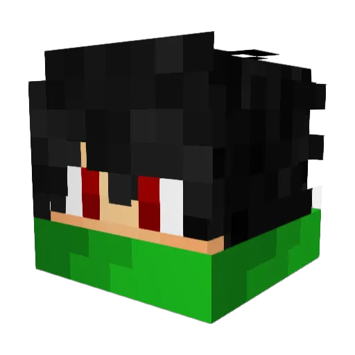 davidgaming_YT_ Minecraft avatar head, 3D render