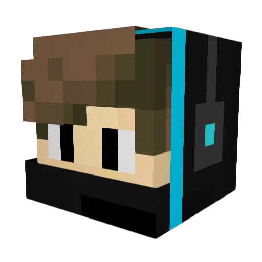 davidk17 Minecraft avatar head, 3D render