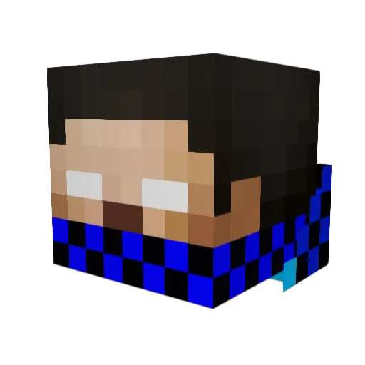 davidkali Minecraft avatar head, 3D render