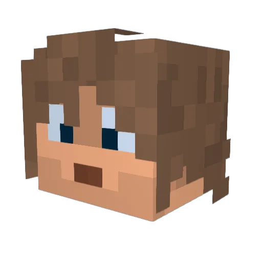 davidkmn Minecraft avatar head, 3D render