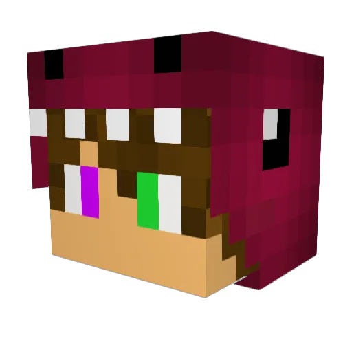 davidkope Minecraft avatar head, 3D render