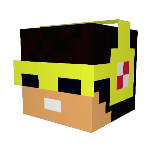 davidlsims Minecraft avatar head, 3D render