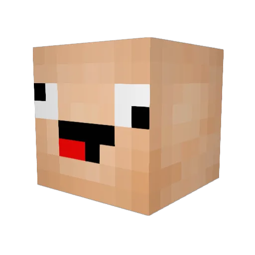davidmark Minecraft avatar head, 3D render