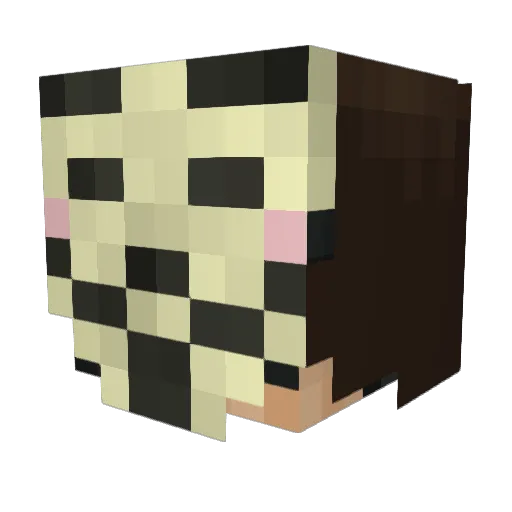 davidmostlikely Minecraft avatar head, 3D render