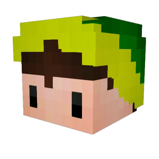 davidpalmi Minecraft avatar head, 3D render