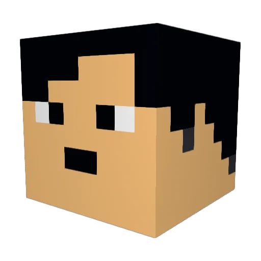 davidpogi Minecraft avatar head, 3D render
