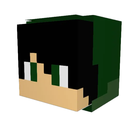davidroyquake Minecraft avatar head, 3D render