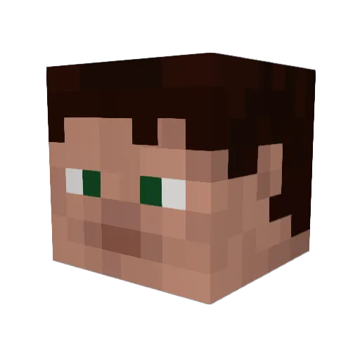 davidskylark Minecraft avatar head, 3D render