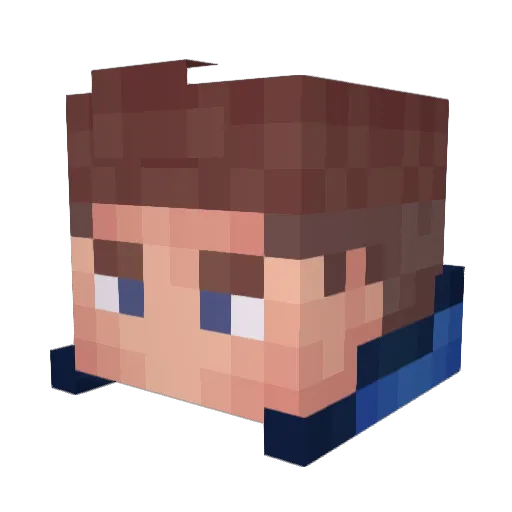 davidstuff Minecraft avatar head, 3D render