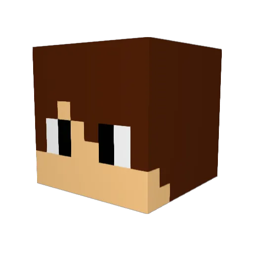 davidturcan Minecraft avatar head, 3D render