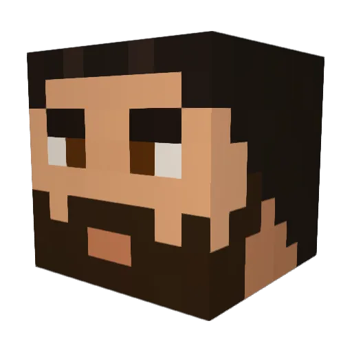 davidvega2 Minecraft avatar head, 3D render