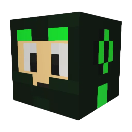 davidwestman Minecraft avatar head, 3D render