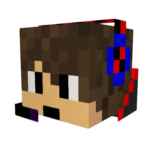 davidwingwingL Minecraft avatar head, 3D render